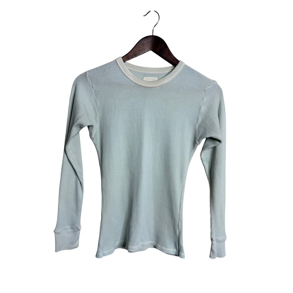 Rudy Jude Organic Cotton Waffle Thermal Long Sleeve Top Sage S
